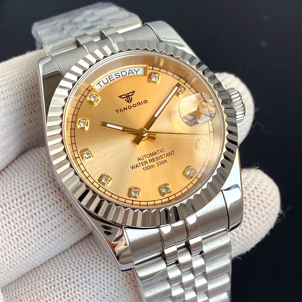 Tandorio 36mm/39mm Sapphire Glass Sunburst Dial 20ATM Japan NH36 Auto Men Watch