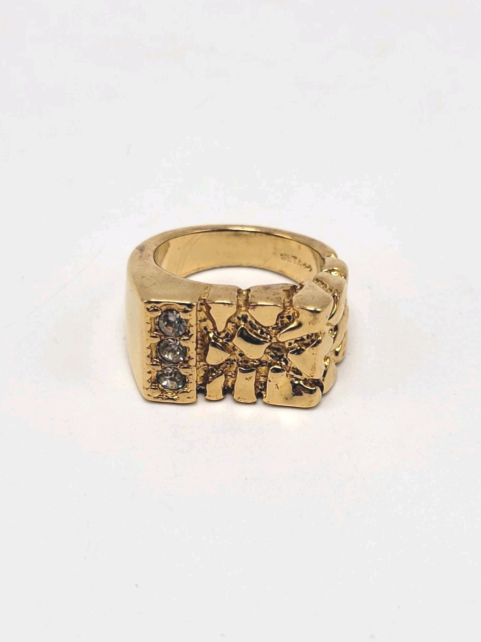 SETA Men’s Gold Plated Nugget Ring Size 10.5