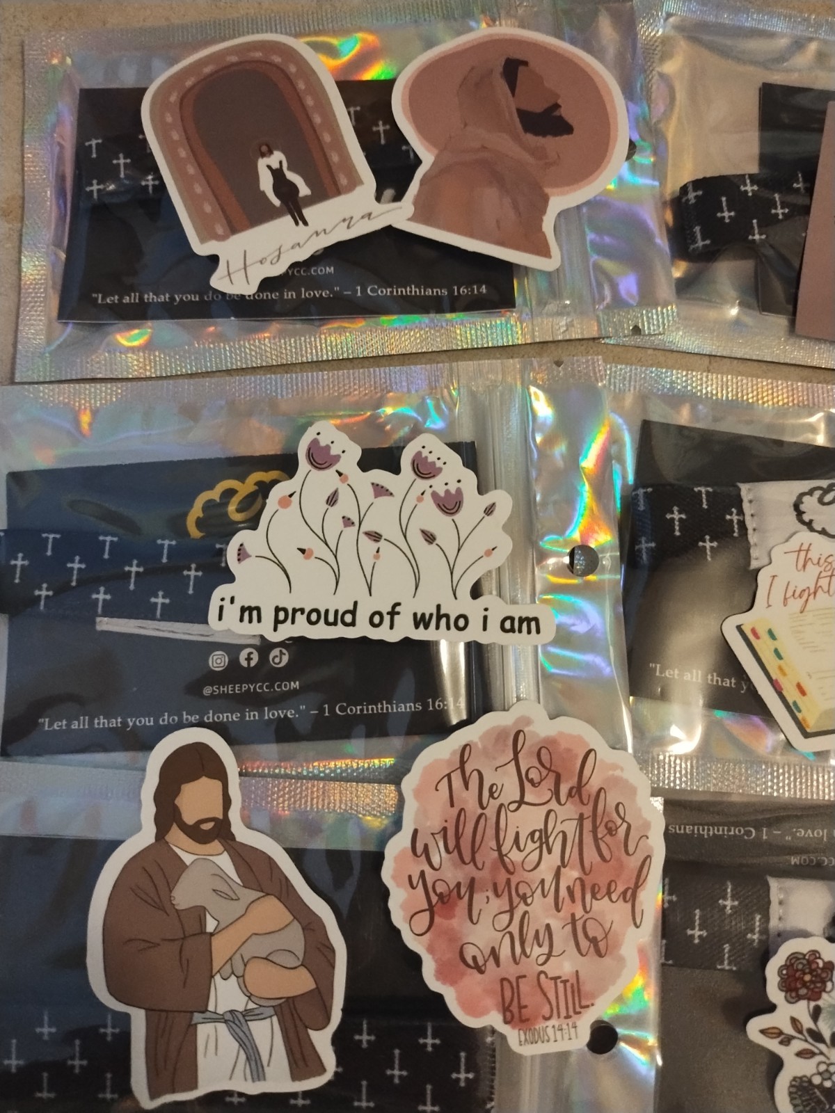 60 Pcs bulk NFC Daily Bible Verse LOVE LIKE JESUS Bracelets Wristbands unisex