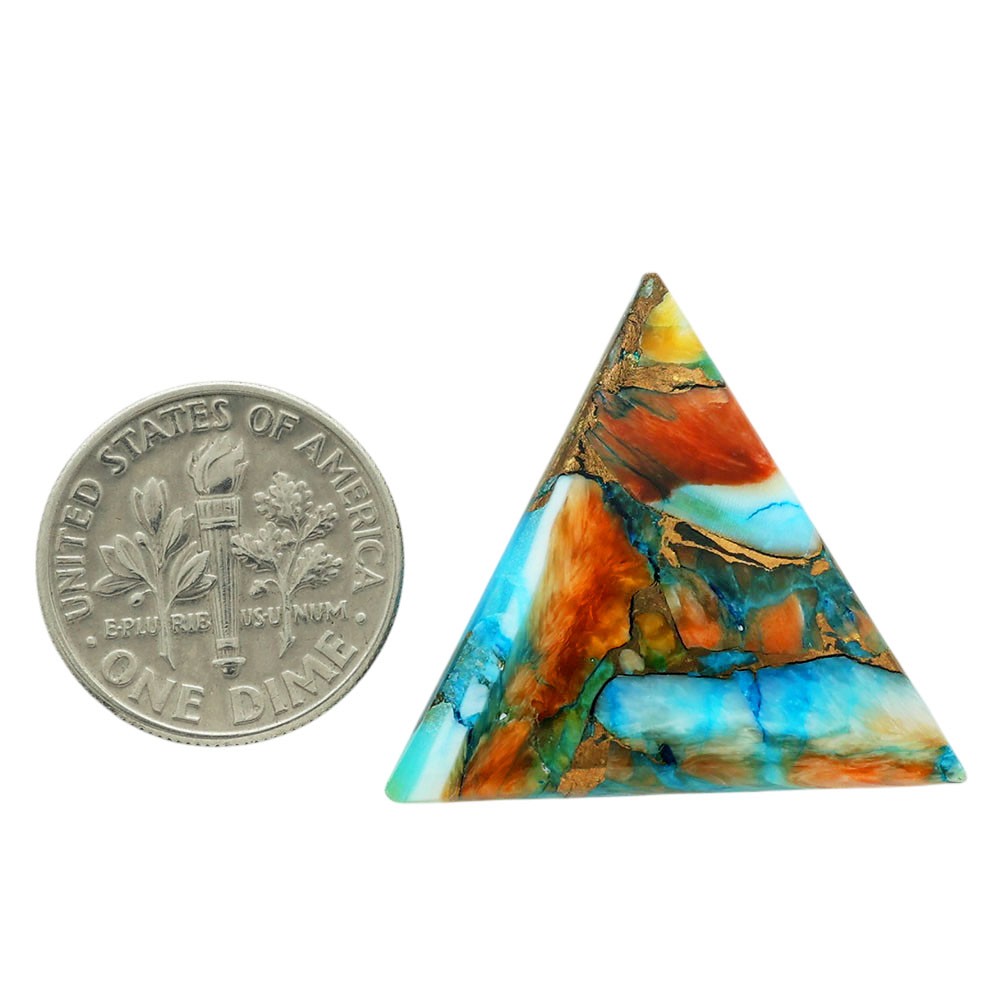 Natural Spiny Oyster Turquoise 24.5×25.5×4.5 mm Fancy Shape Gemstone LS87-06780