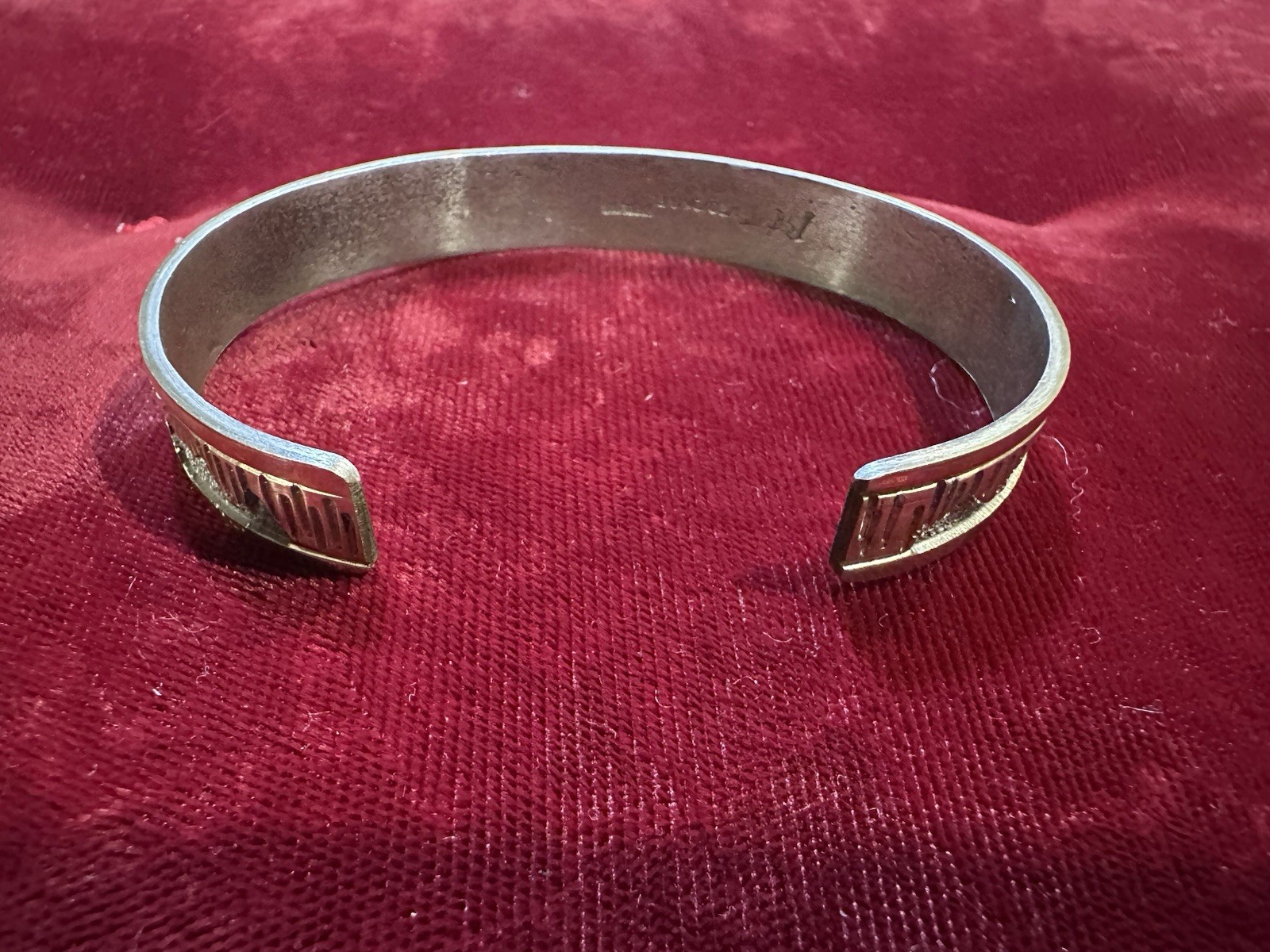 Navajo Floyd/Lloyd Becenti BCT Sterling & 12KGF Storyteller Cuff Bracelet 17.3g