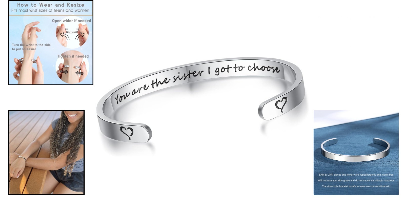 Charming Cuff Bracelet with Inspirational Message – Perfect for Every Occasion