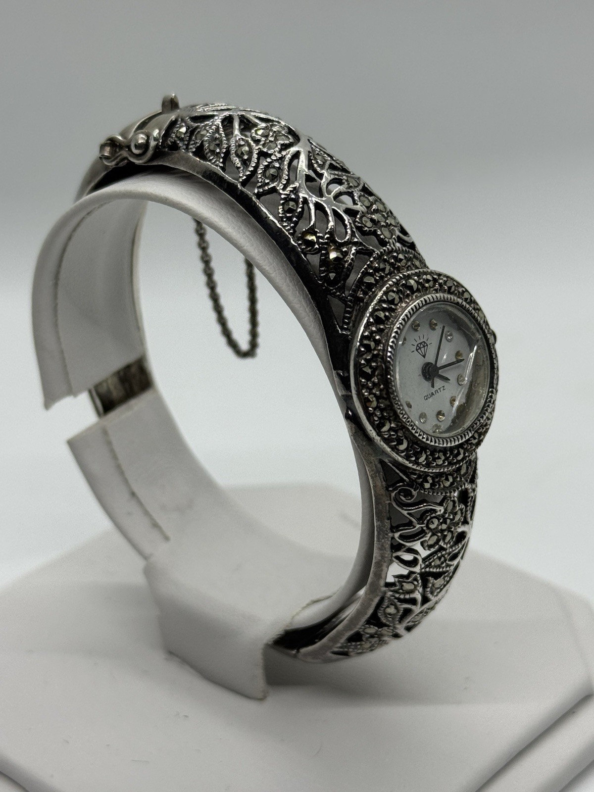 Sterling Silver Market Watch Bracelet Weight 36.3 G