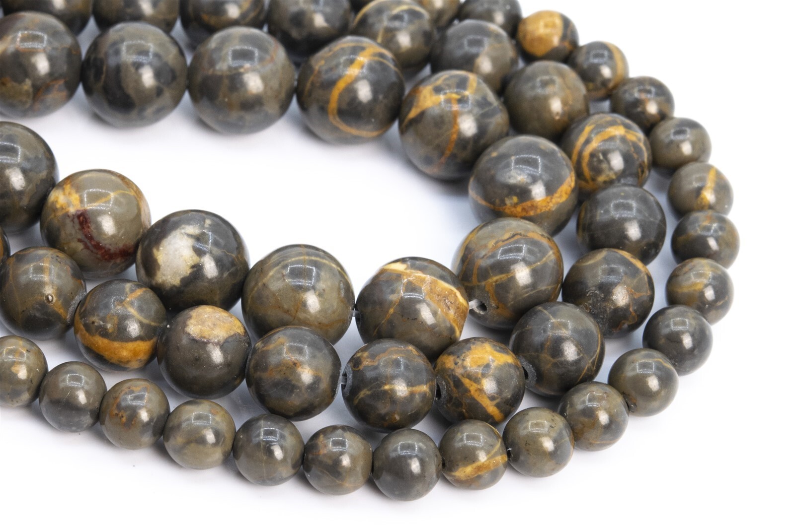 Natural Yellow Coffee Jasper AAA Round Loose Bead 5-6/8/10MM Bracelets