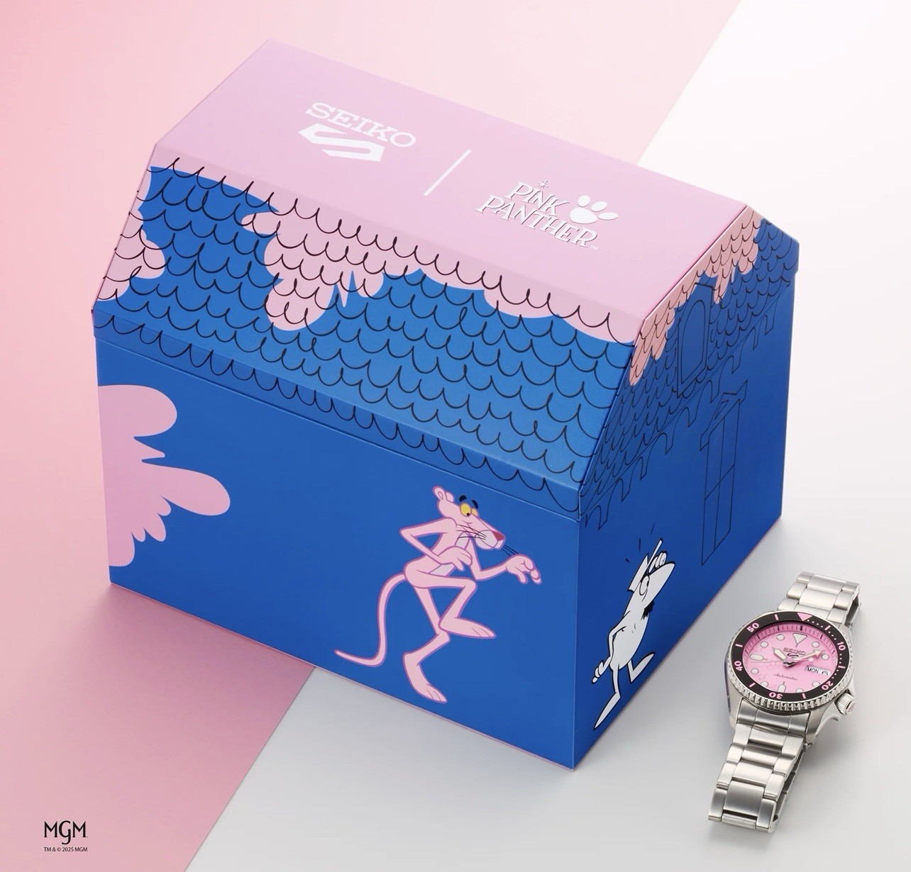 Seiko 5 Sports Pink Panther Limited Edition Automatic Pink Dial Day/Date 100m