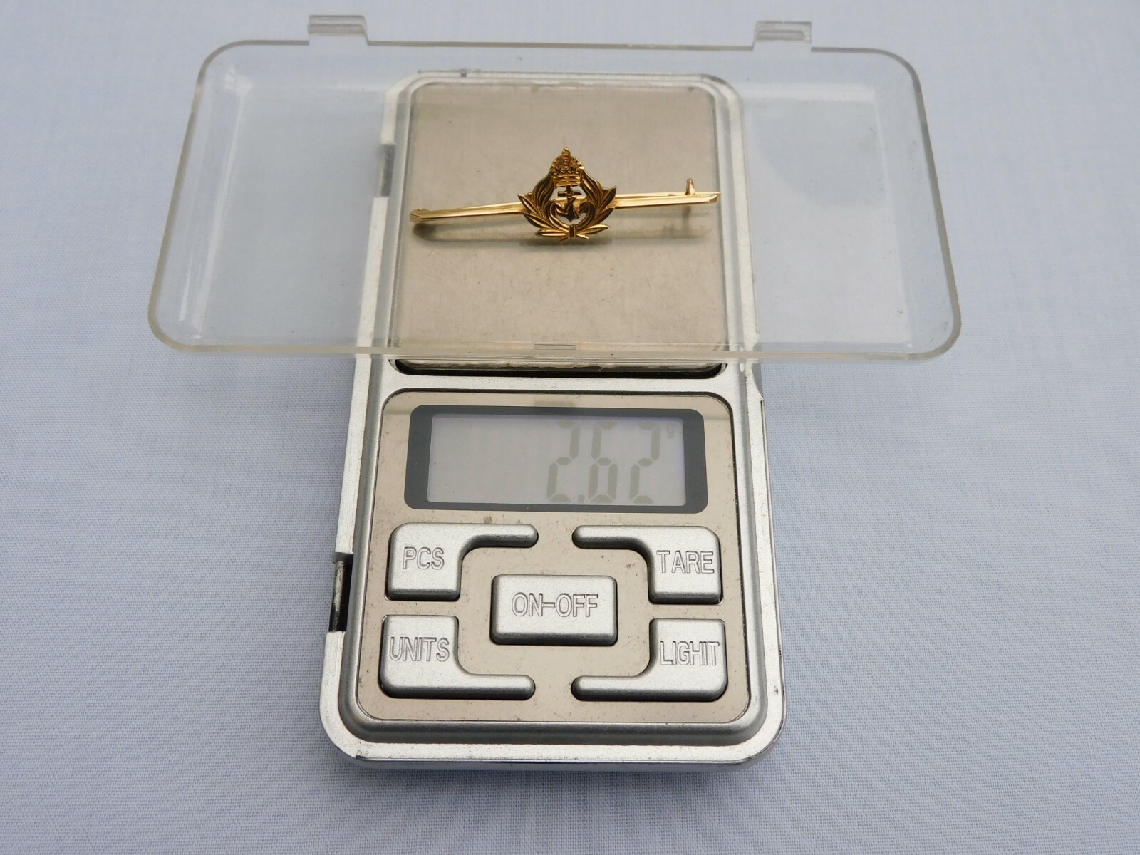 RARE WORLD WAR 1 WW1 9CT YELLOW GOLD ROYAL NAVY SWEETHEART BAR BROOCH 2.6g