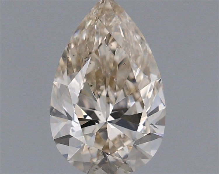 GIA Certified 0.40 Ct Natural N Very Light Brown /SI Diamond Loose Pear 6×4 mm
