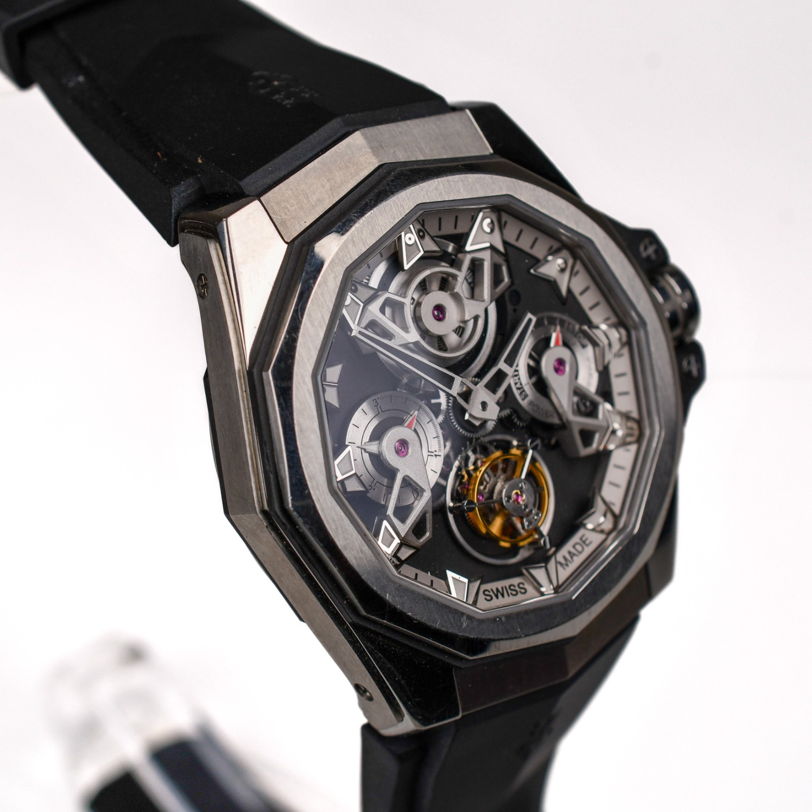 Corum AC-One 45 Admiral’s Cup Tourbillon Openworked $82,250 Titanium 45mm A298