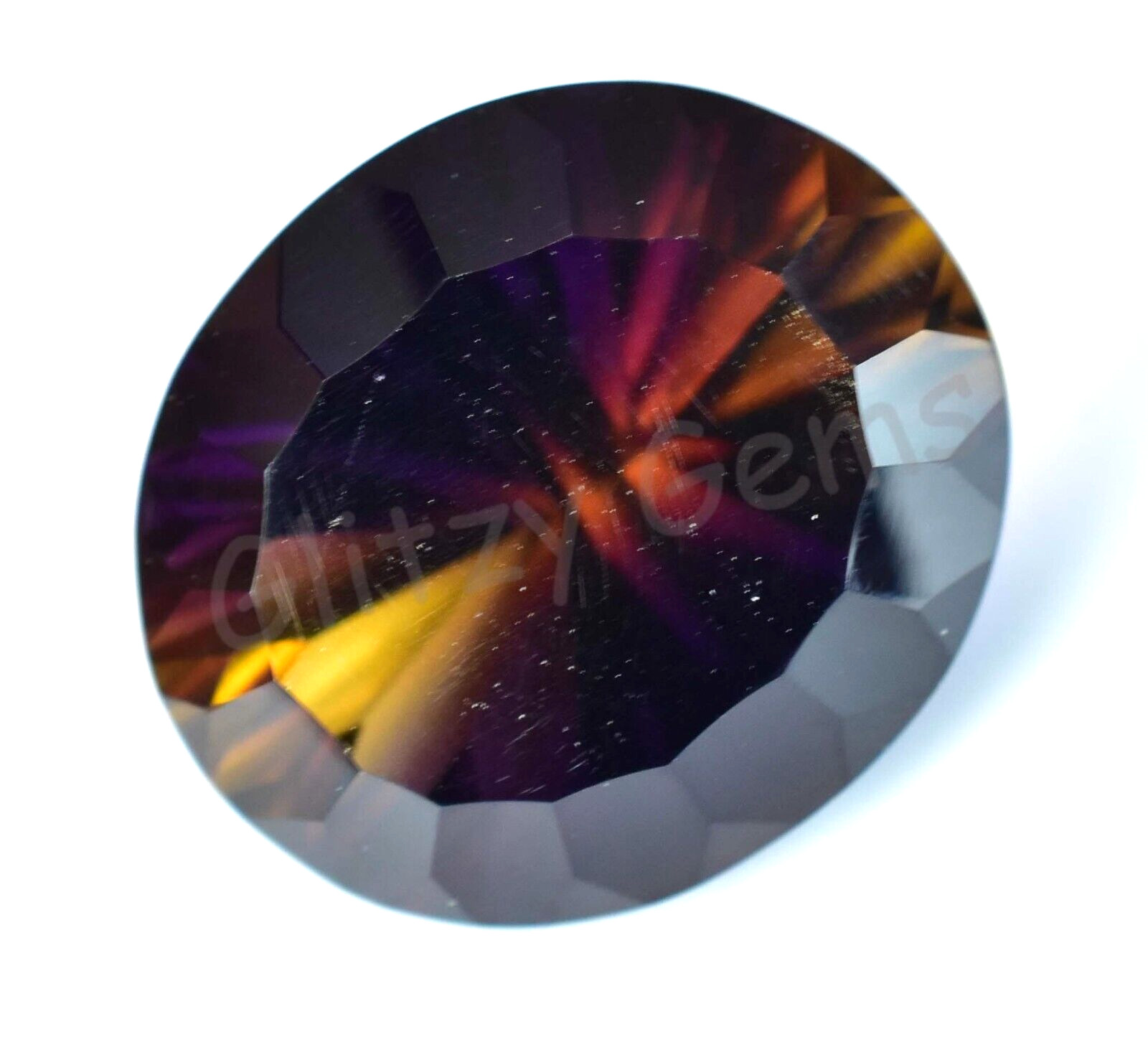 28.75 Ct Natural Bolivia Bi-Color Ametrine Oval AGL Certified Untreated Gemstone