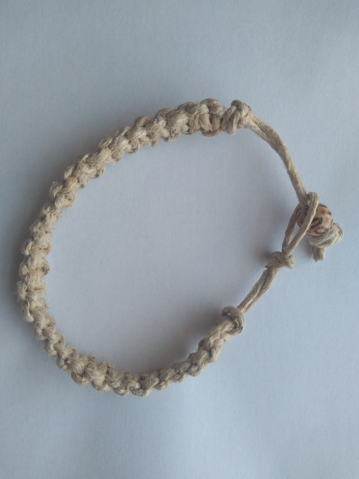 Anklet Natural Macrame Braided Hemp 12″ Adj Unisex Boho Chic US Seller New