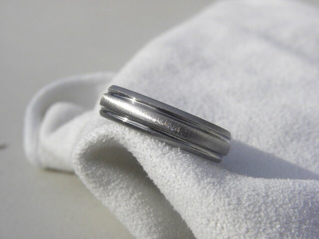 Solid Titanium Ring, 5mm Width, Frosted Finish, Wedding Band for Men or Women