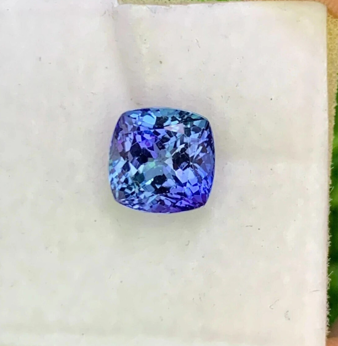 Natural Blue Tanzanite Cushion 9-10 Ct Extremely Rare Certified Loose Gemstone