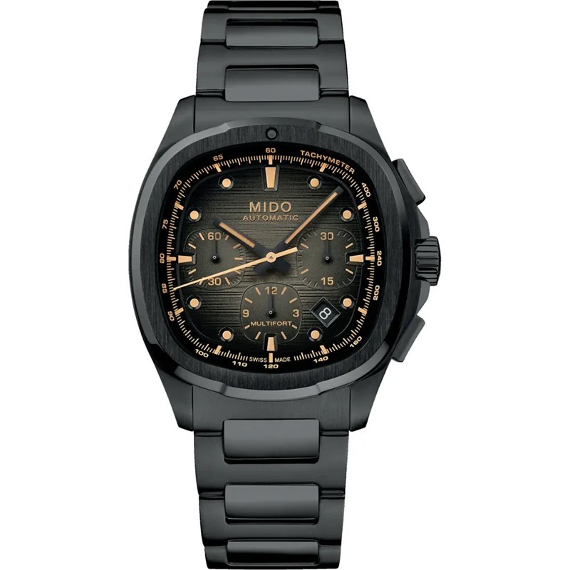 Mido Multifort TV Chronograph 42mm Black PVD Men’s Watch M0495273308100