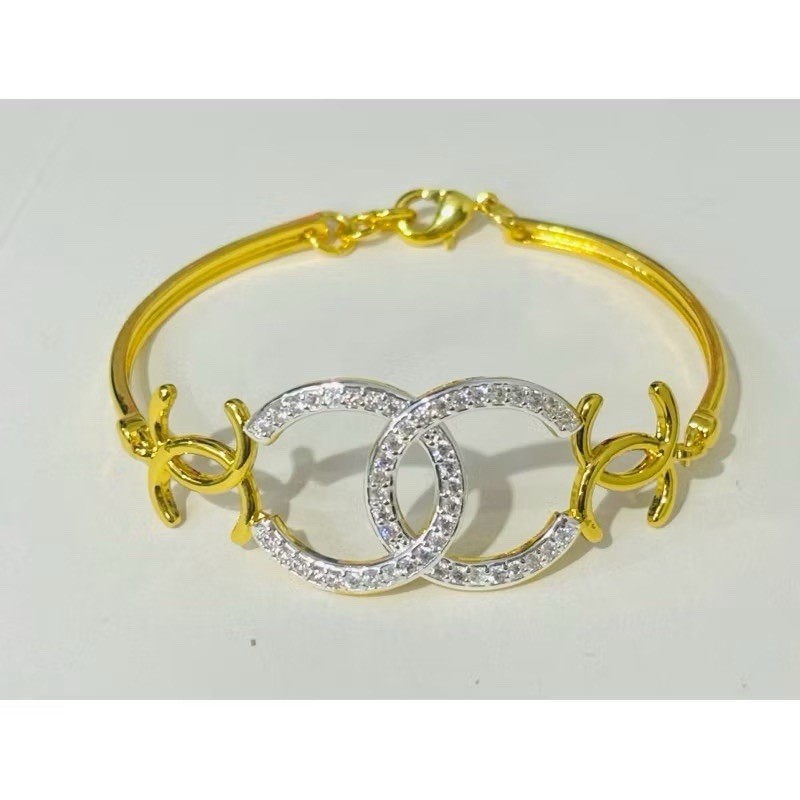 18K 22K 23K 24K THAI BAHT YELLOW GOLD JEWELRY BANGLE BRACELET Size 16-18cm