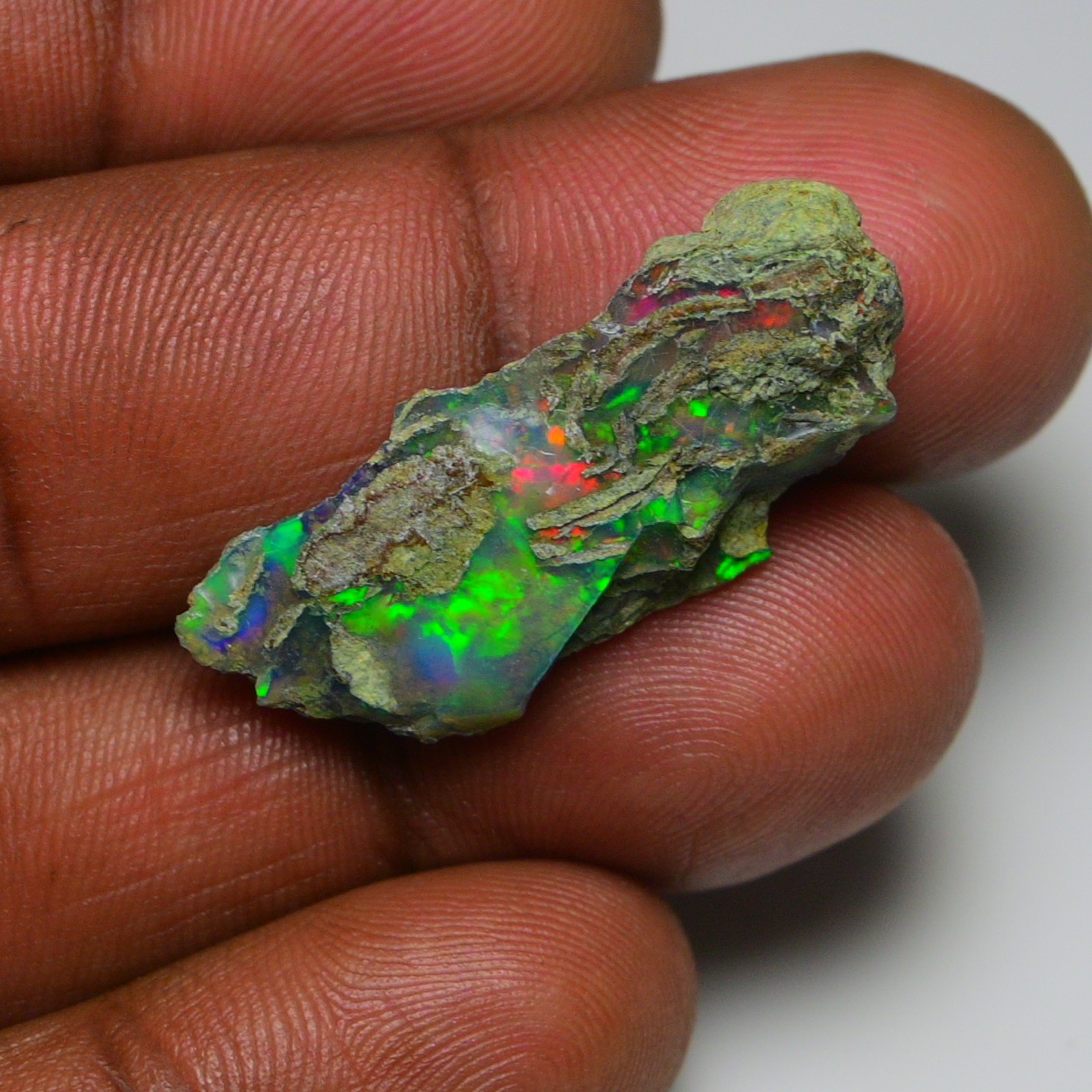 Jewelry Grade Black Opal Rough 21.25 Ct, Natural Ethiopian Opal Raw, Fire Opal