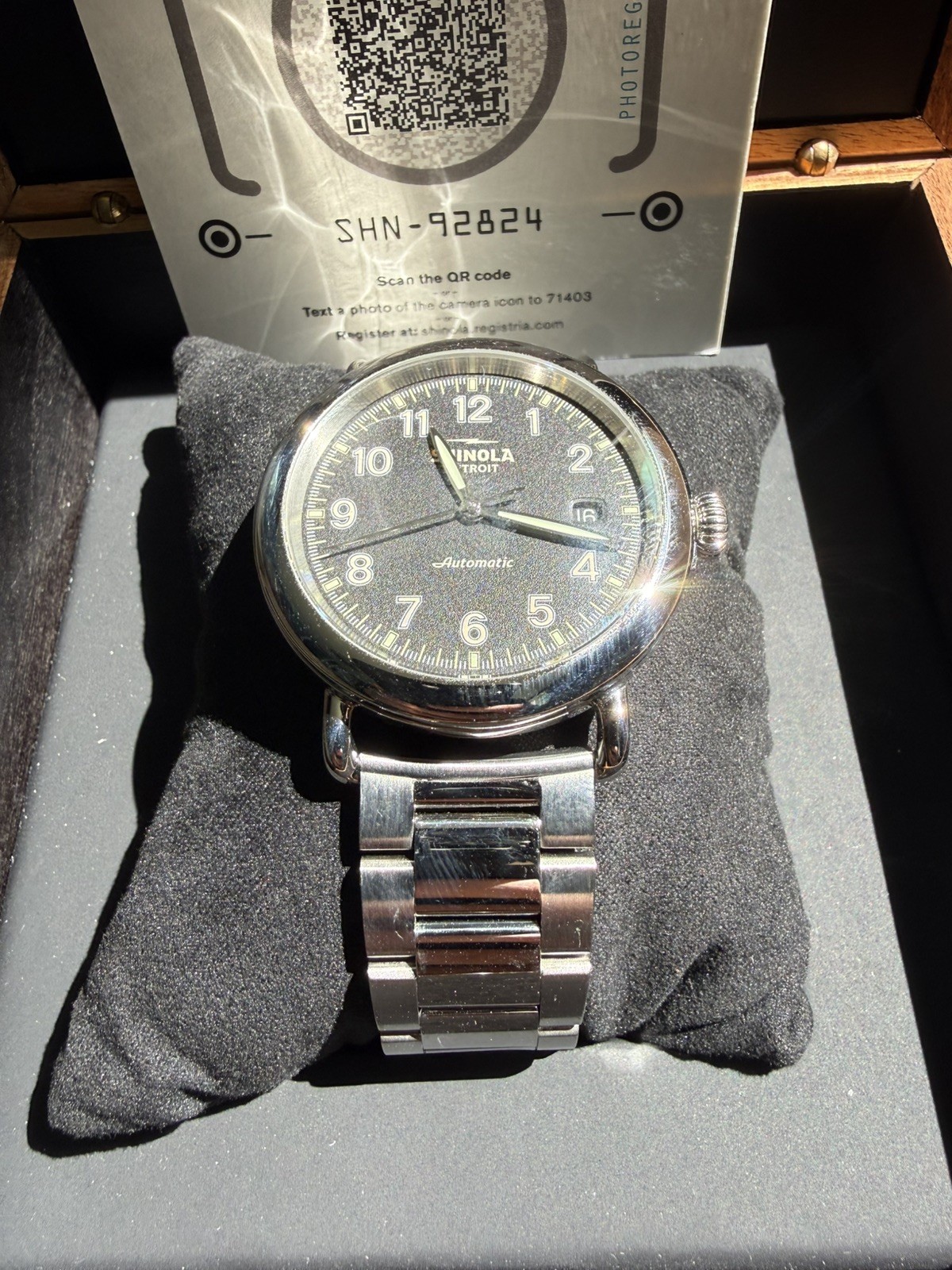 Rare Shinola Runwell Automatic 39.5mm Watch Black