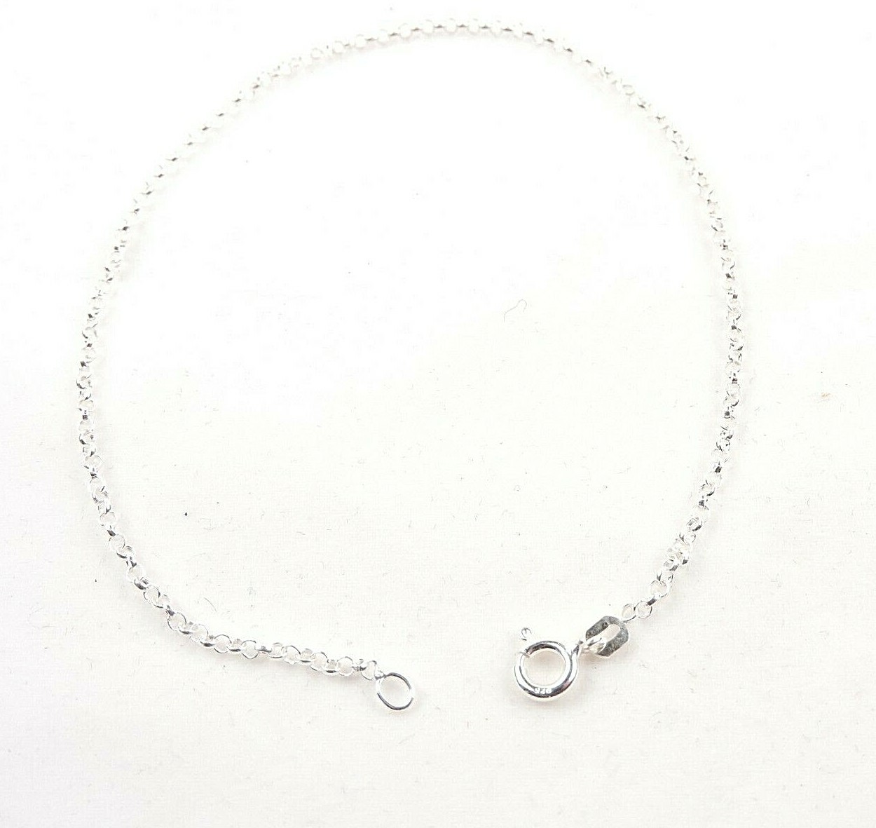 Sterling Silver 2 mm Rolo Ankle Bracelet 9″ – 10″ – Free Gift Packaging