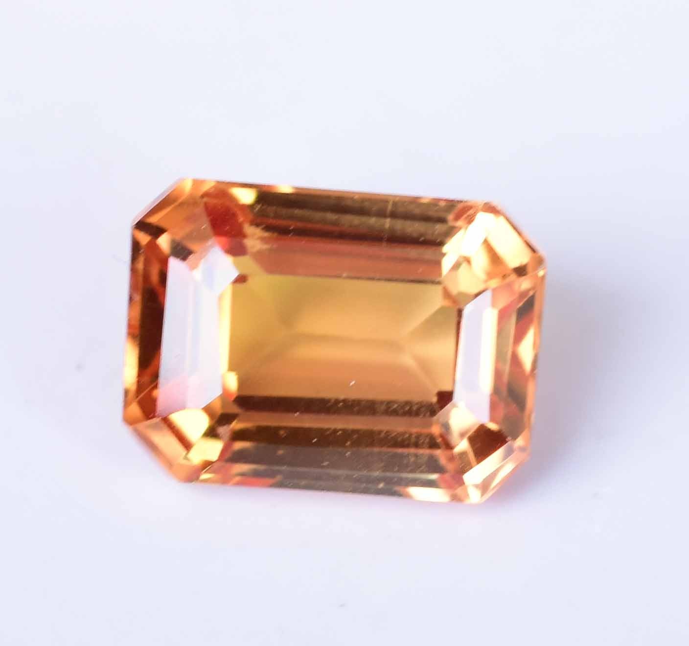 Natural Ceylon Padparadscha Sapphire 3.05 Ct Stunning Emerald Certified Gemstone