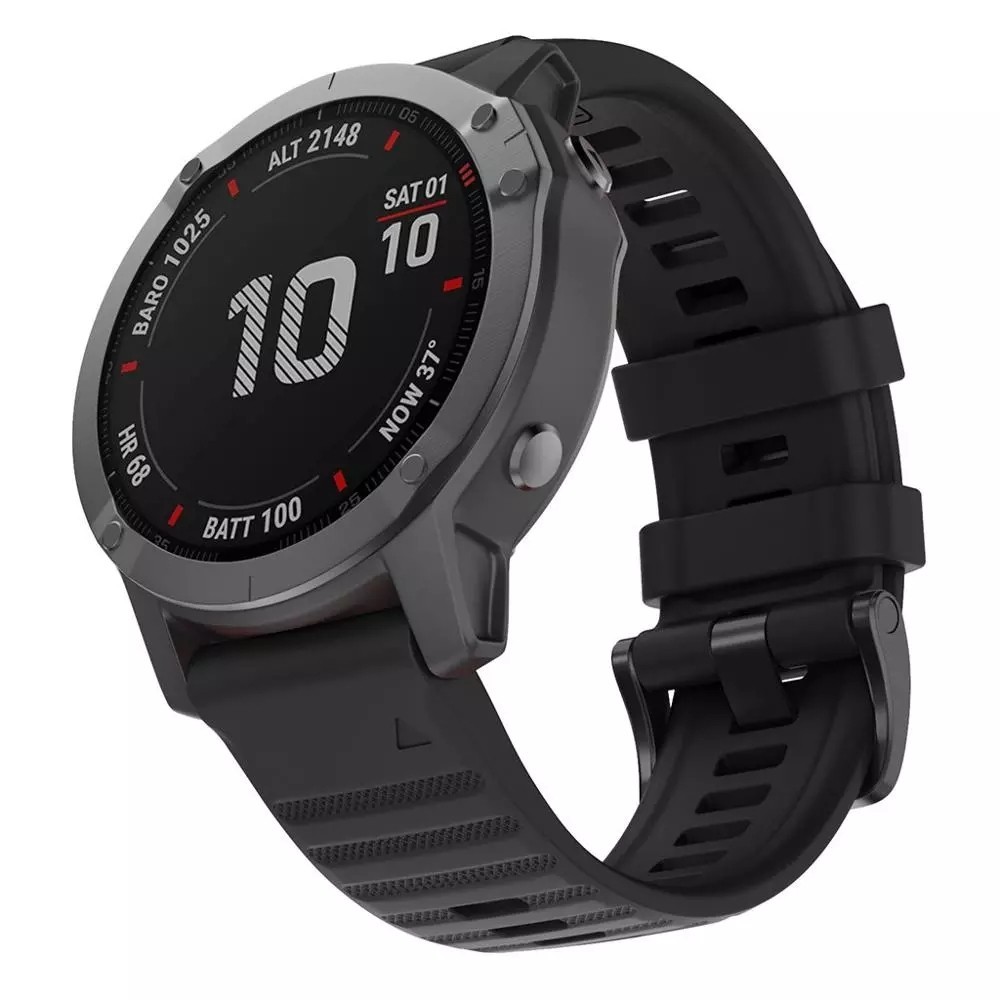 For Garmin Fenix 3 5X 6 Pro 6X 7 7X Sapphire Quickfit Silicone Watch Band Strap