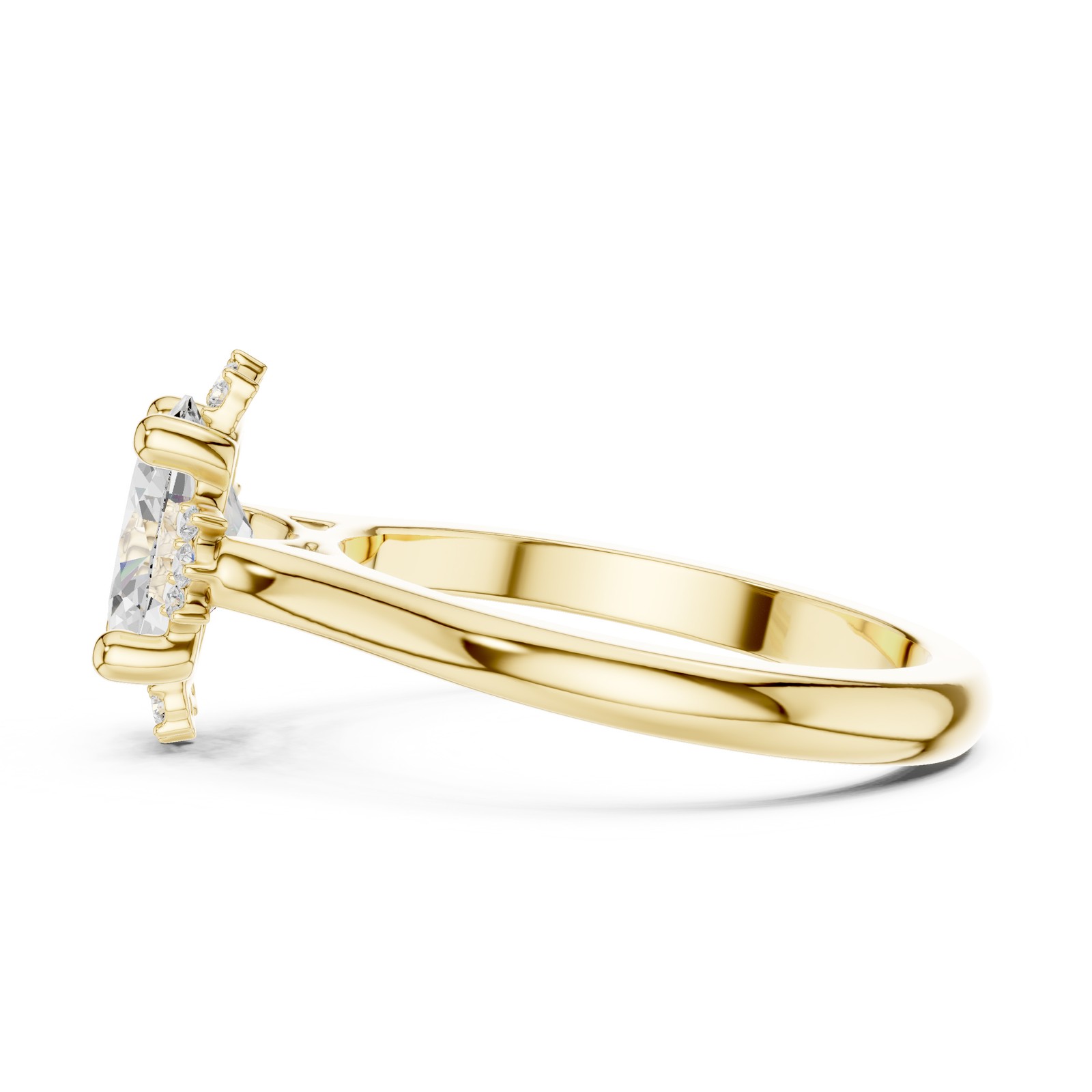 Certified 1.4Ct Oval Cut Lab Grown Diamond Ring Luxury Jewellery 14K Gold Over