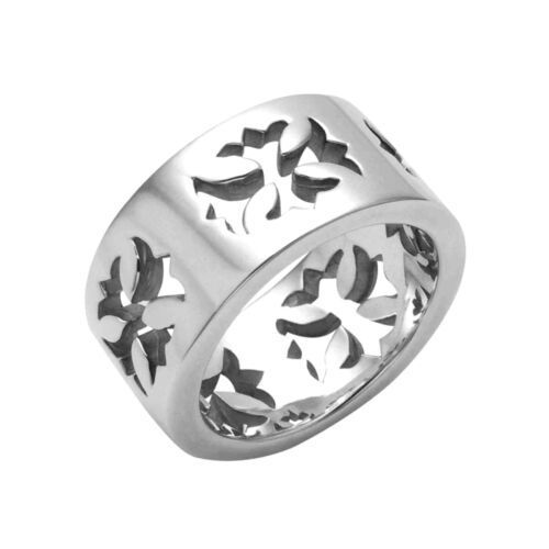 Sterling Silver Cut Out Maltese Cross Band Ring Sizes 9-10-11-12-13-14