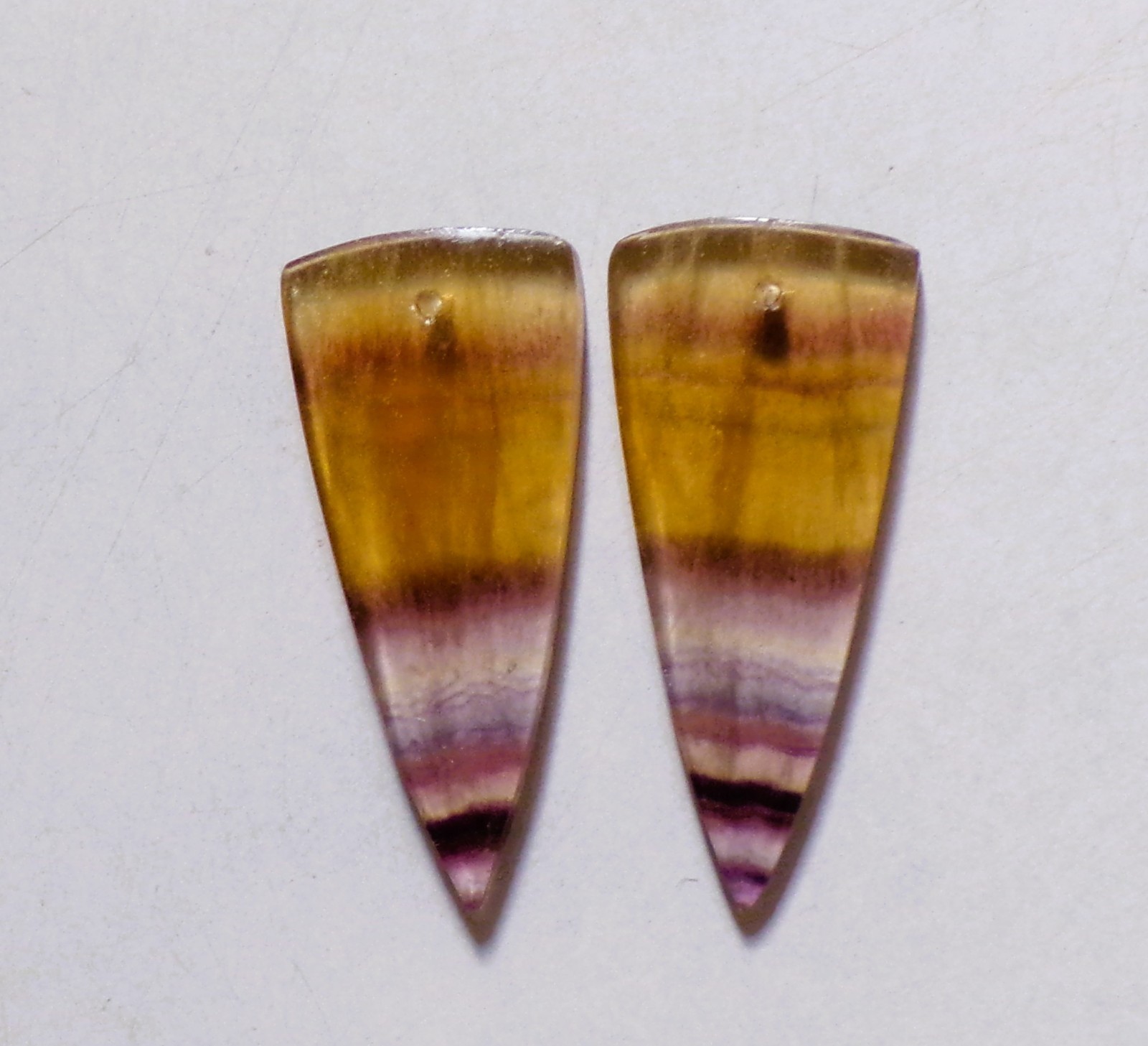 39.40 Cts Natural Fluorite Drilled Cabochon Match Pair Gemstone 35X15.4MM 25
