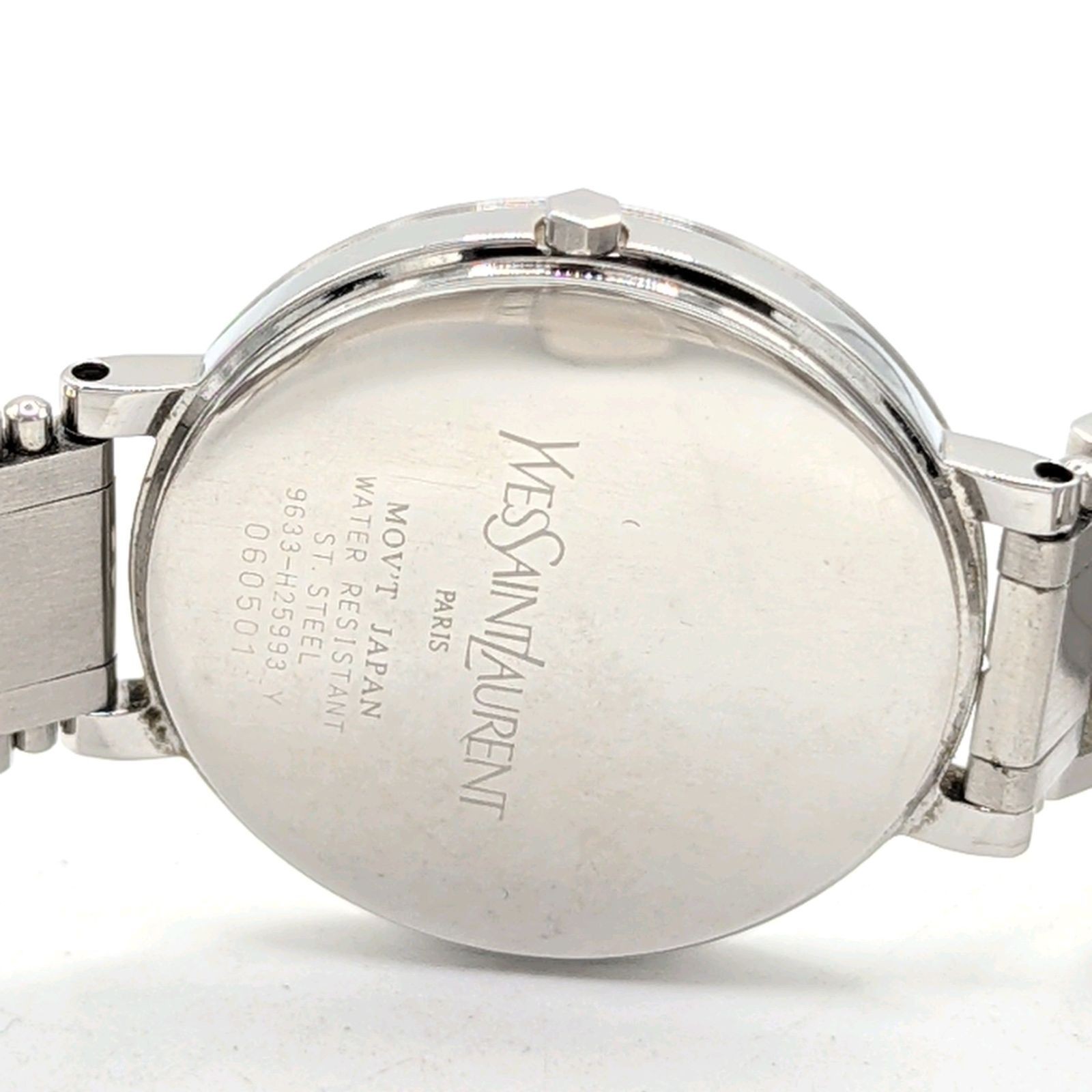 Yves Saint Laurent 9633-H25993 Ladies Quartz Watch Silver Round