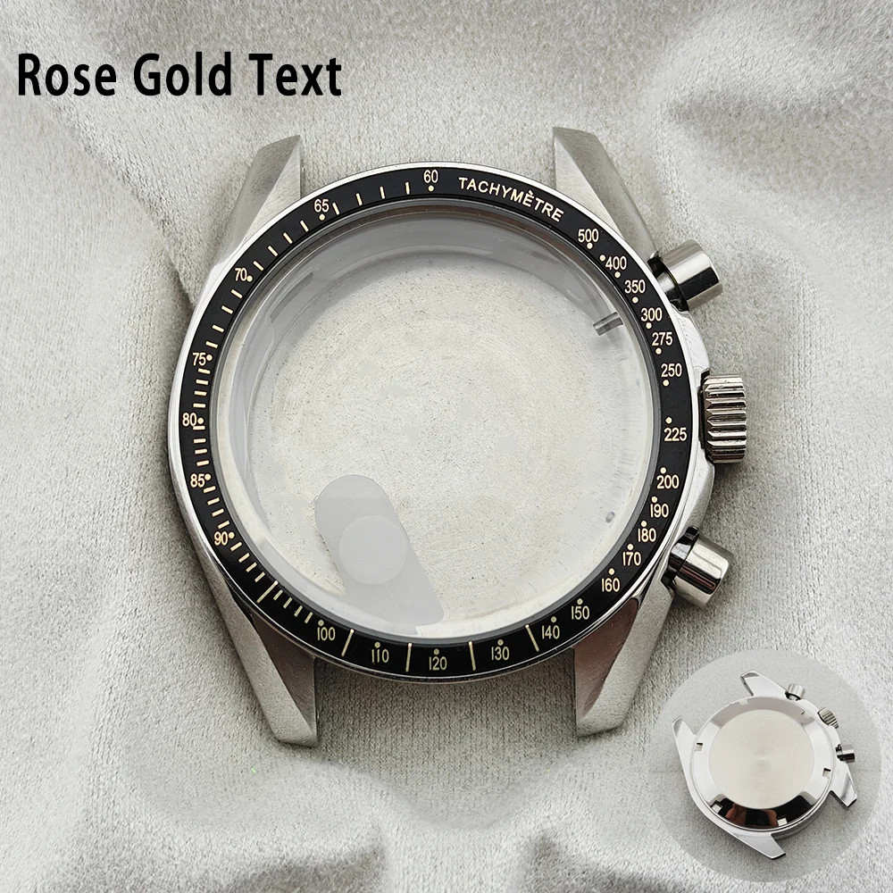 39.7mm VK63 Watch Case Metal Waterproof Moon Back Fit for 20mm Strap
