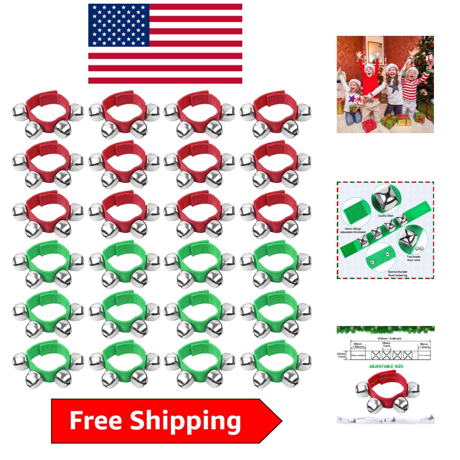 Loud and Clear 24PCS Jingle Bell Bracelets – Party Favors for Every Celebration
