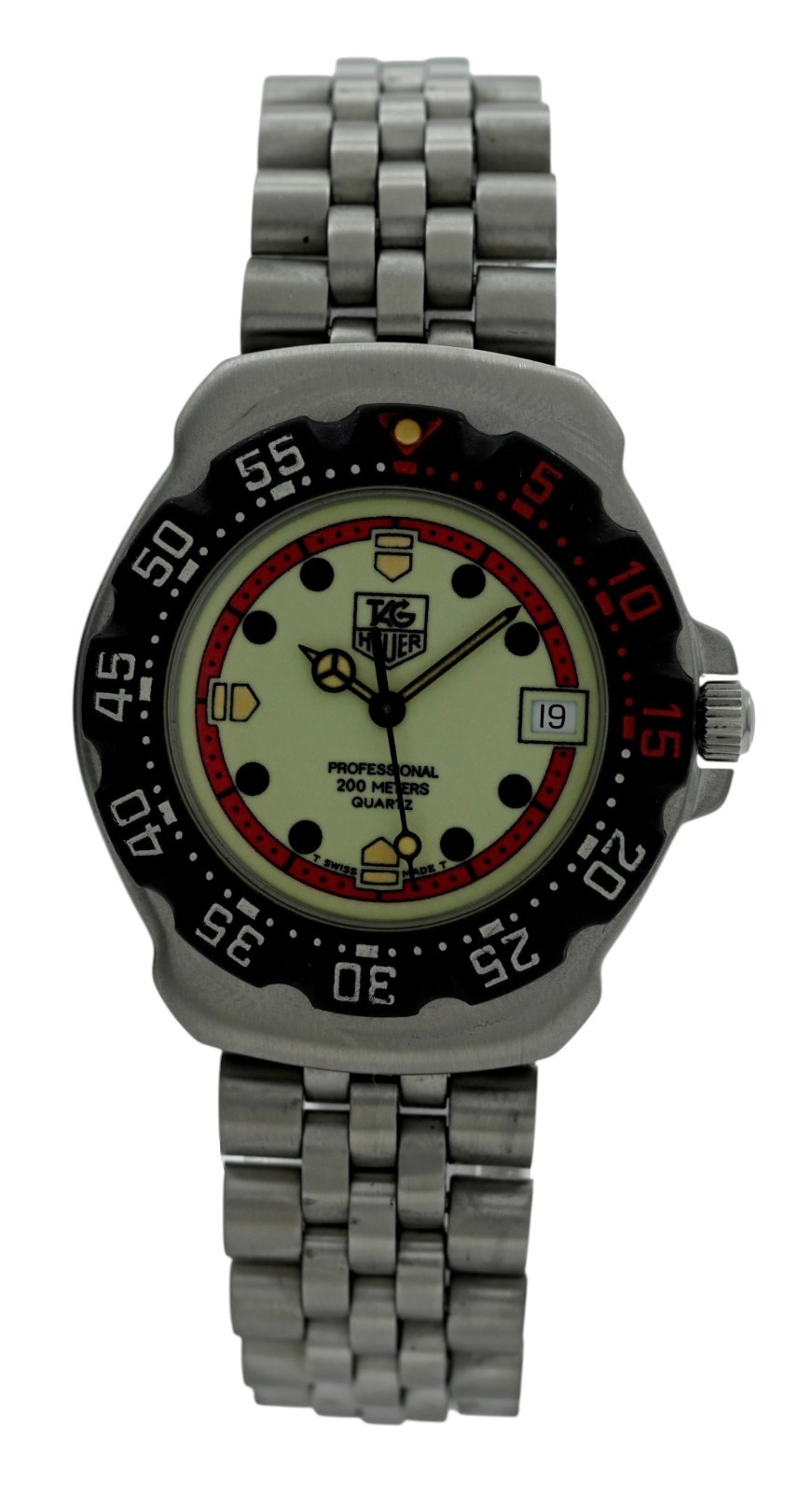 Tag Heuer 35mm Men’s Formula 1 Red/ Black/ Luminous F1 494/6 Watch Ref: WA1211!