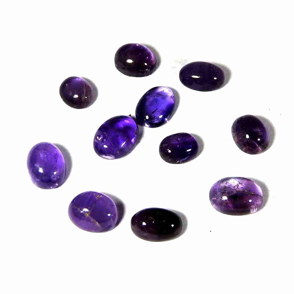 26.35CtsNatural Stare Deep Amethyst Purple Oval Cabochon Lot Loose Gemstone