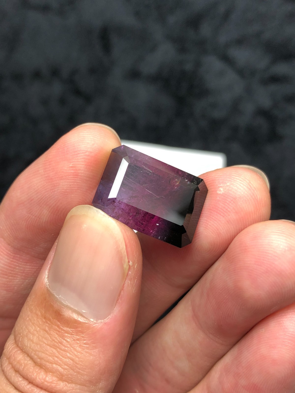 Emerald Cut Tri Color Naatural Tourmaline Loose Stone – 23 Carats