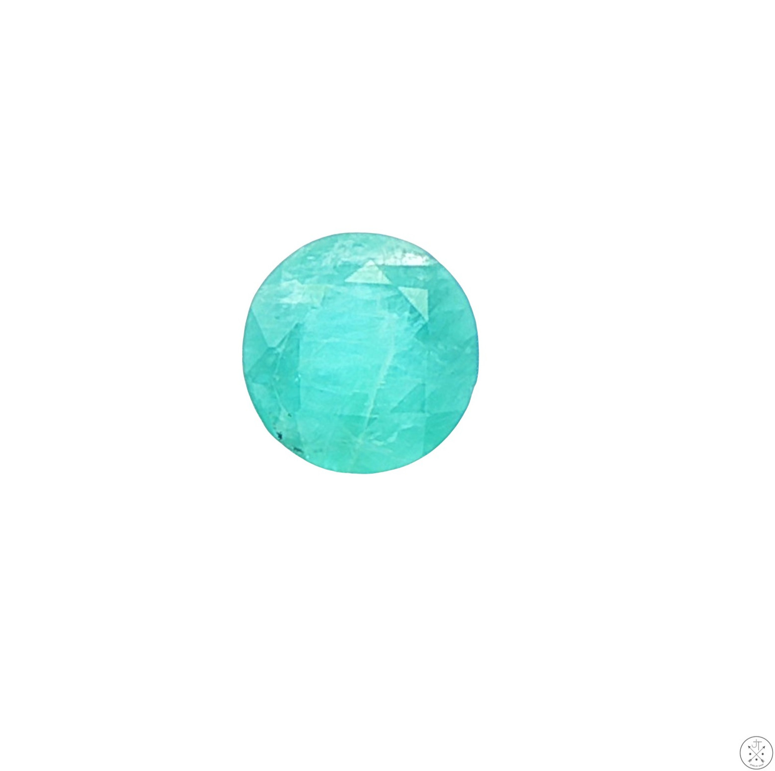 Rare 1.50 Carat Natural Grandidierite 8 mm Round Faceted Gemstone Loose