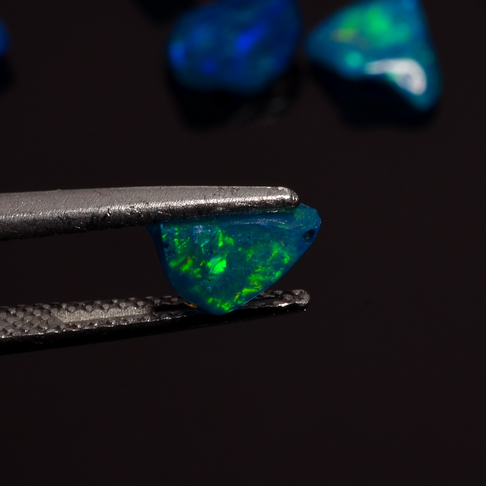 Natural Fire Blue Ethiopian Opal Polished Rough Loose Gemstone Lot 18 Ct A-4410