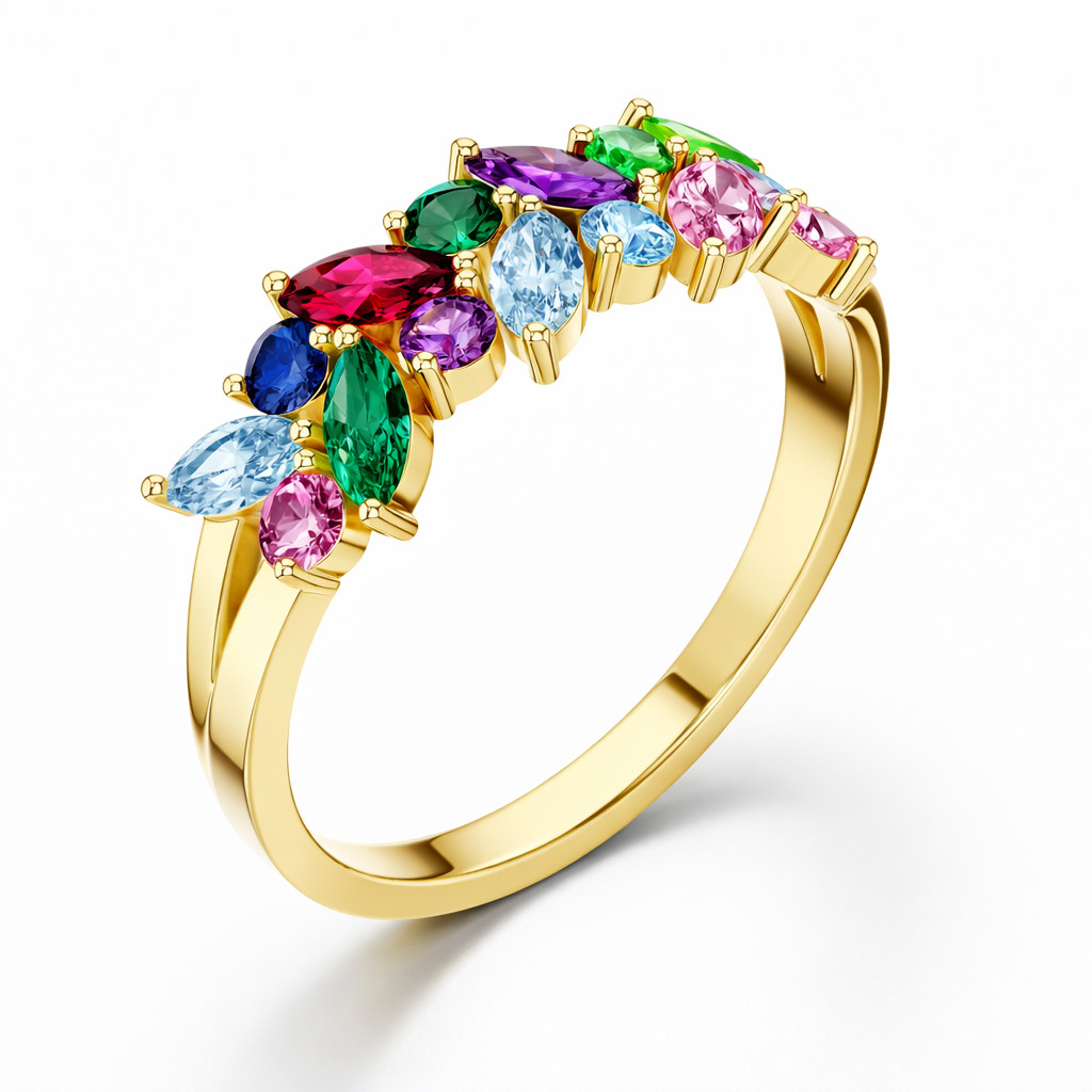 Natural Certified Ceylon Multi Color Sapphire Gemstone Wedding Ring 925 Silver