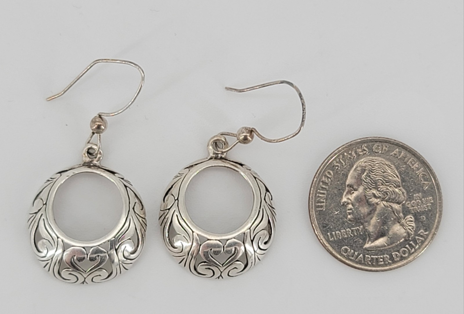 Sterling Silver Lot of 4 Pairs of Pierced Earrings Marked 925 or Sterling