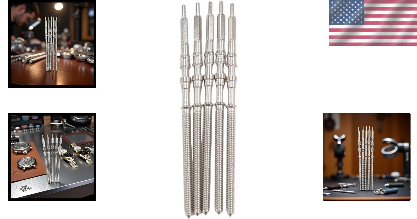 Professional Silver Movement Stem Crown Set for NH35/NH36/NH38/NH39 Watches