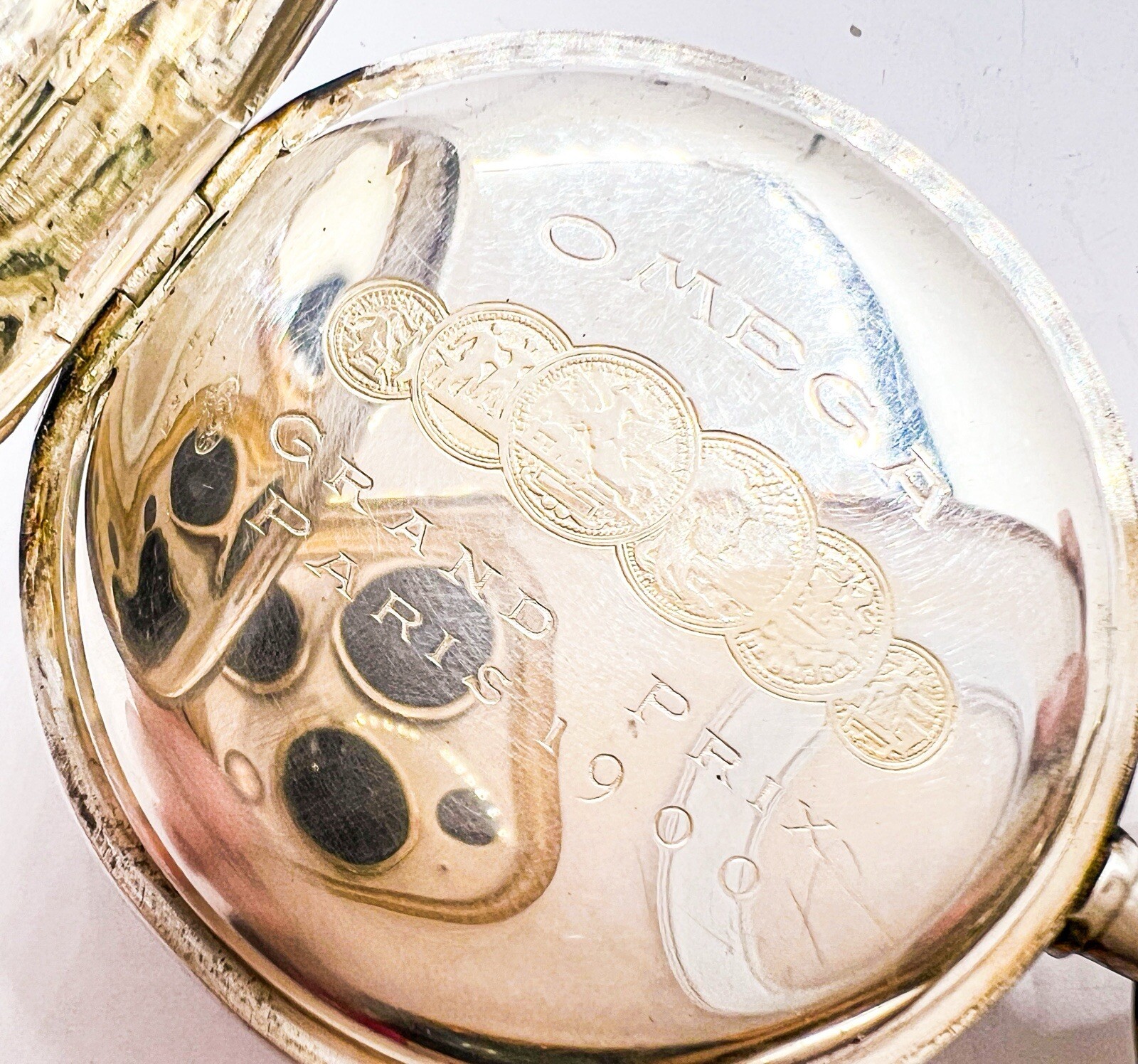 Omega 48.5mm Grand Prix Pairs 1900 Pocket Watch Mechanical Wind Working