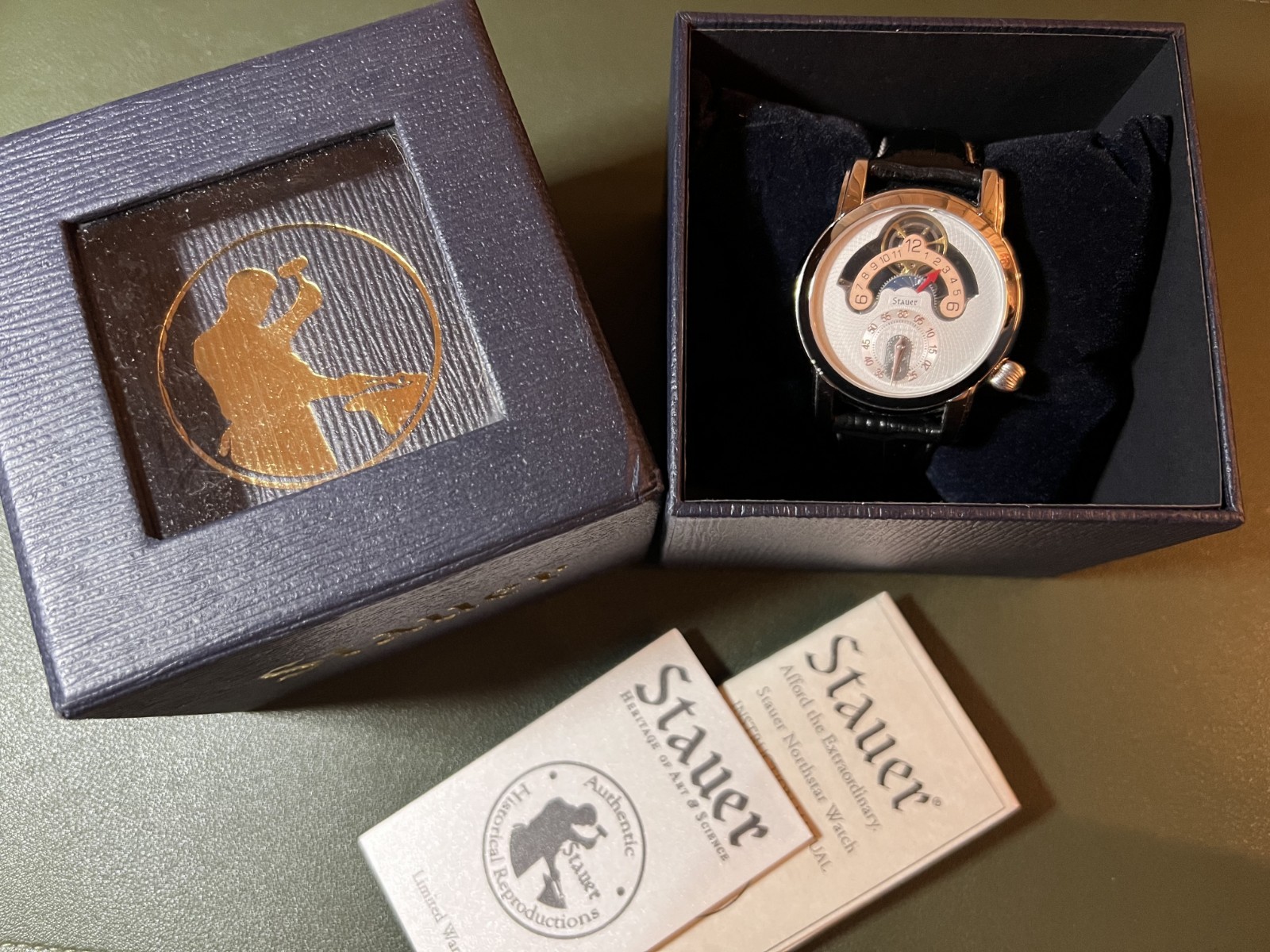 STAUER Eremos Observatory Moonphase Automatic Regulator Watch 20999 With BOX