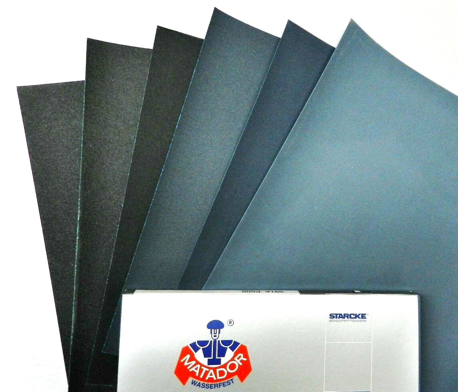 Matador 6 Sheet Assortment Wet Dry Sandpaper Abrasive Sanding Paper 1500-7000 Gr