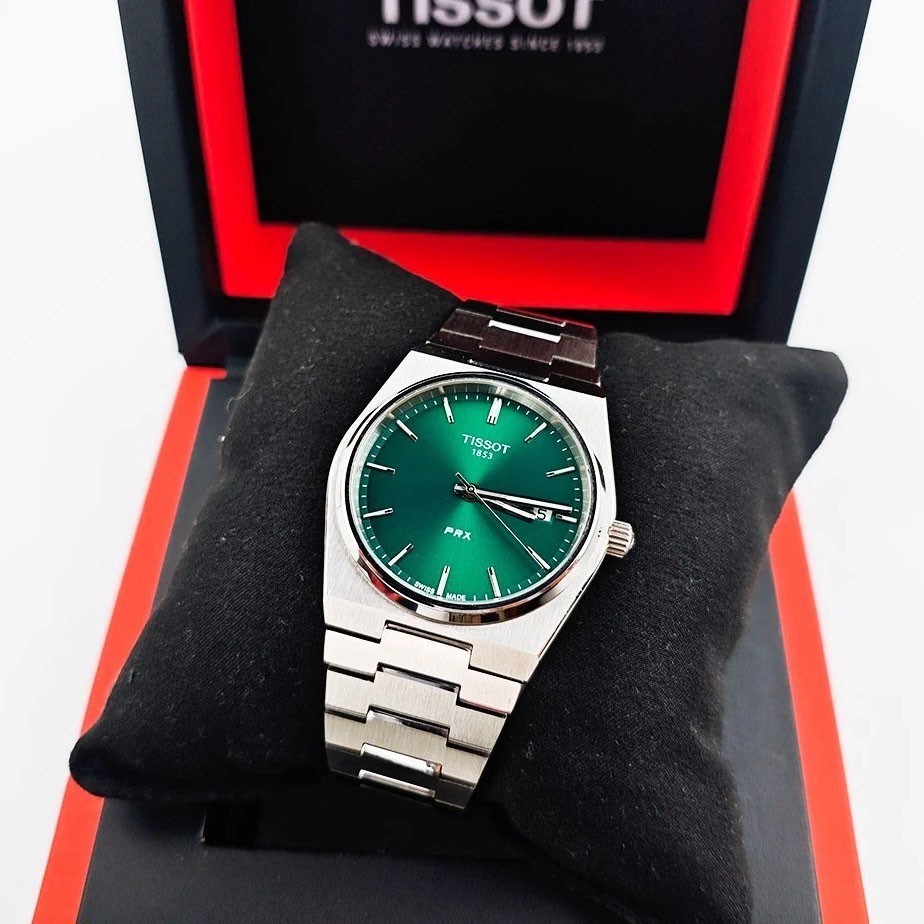 Tissot PRX 40mm Green Dial Watch Men’s Calendar Quartz Watch T137.410.11.091.00
