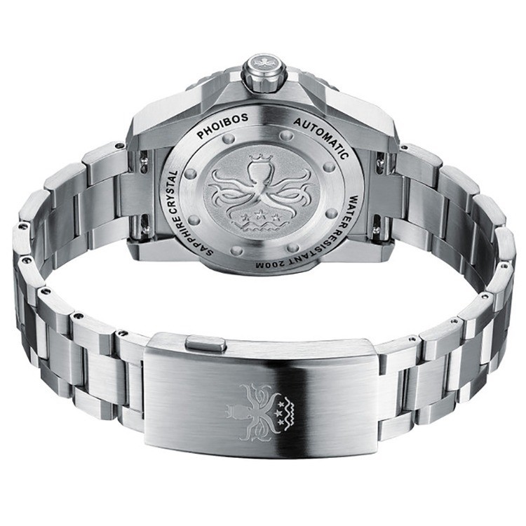 Phoibos LEVIATHAN 200M Steel Automatic Red Ceramic Diver Men’s Watch