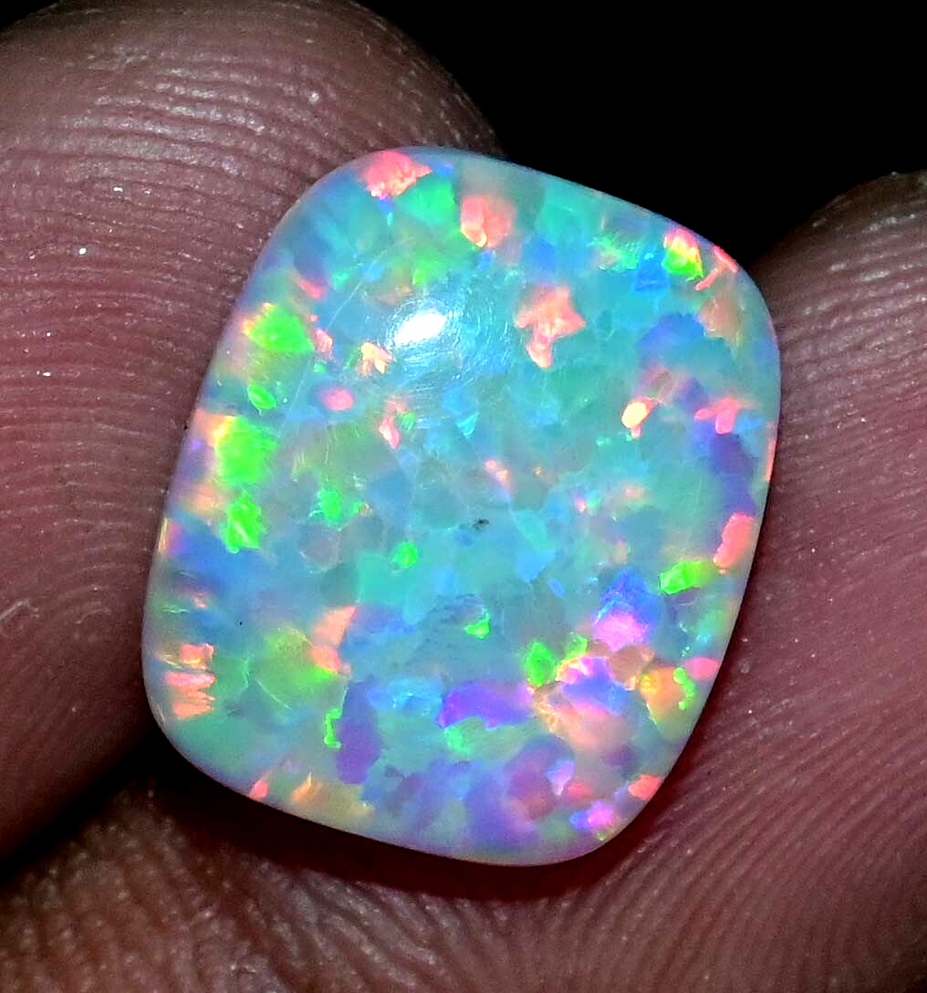 6.80 Ct Natural Ethiopian Fire Opal Certified Play of Color Untreated Gemstone