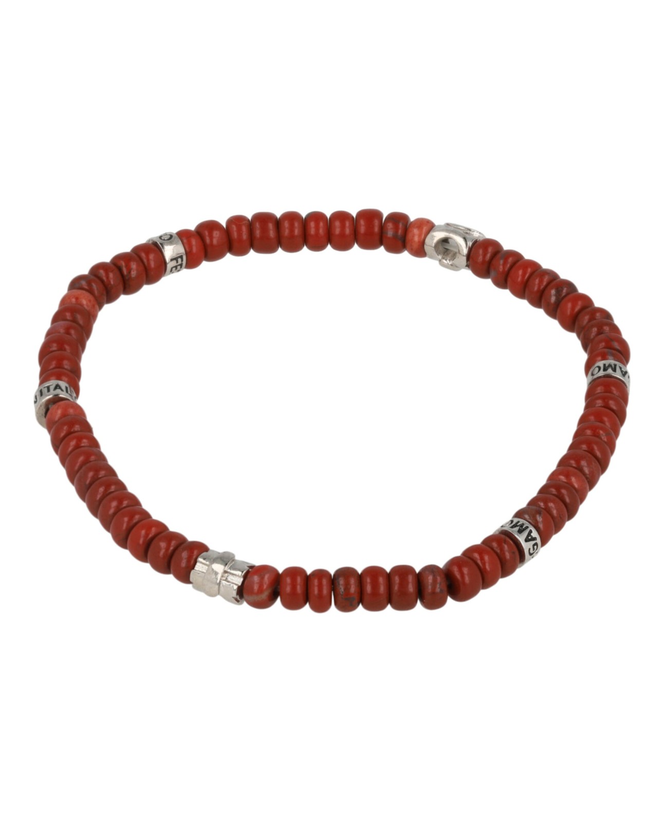 Ferragamo Mens Hawk Eye Beadstone Bracelet
