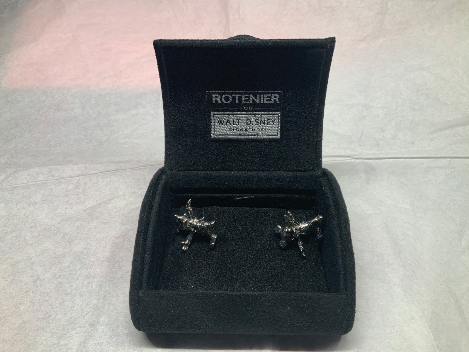 Rotenier Walt Disney Mickey Mouse Cufflinks Sterling Silver