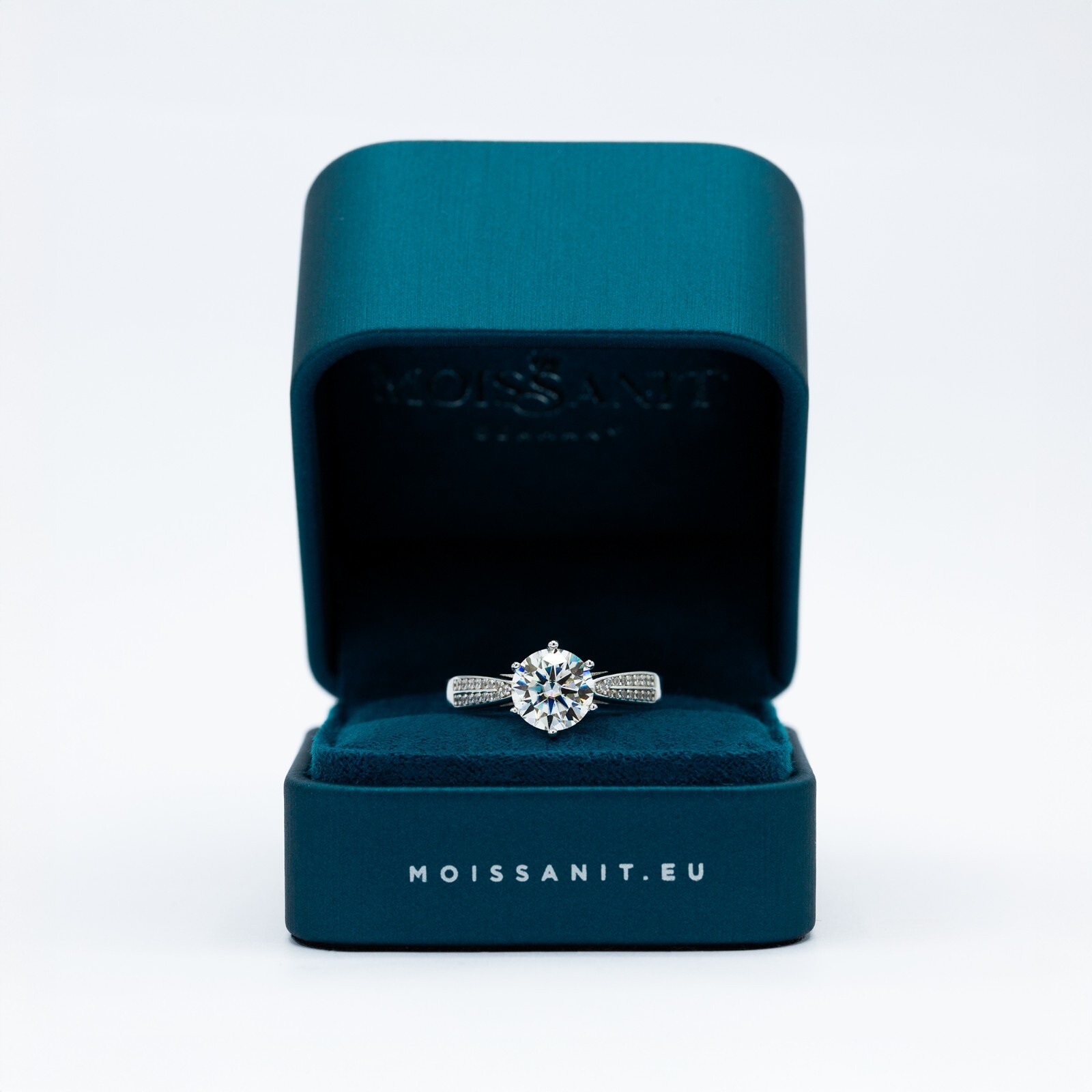 Flower Rush: 925 Silver Moissanite Ring, 2.0ct