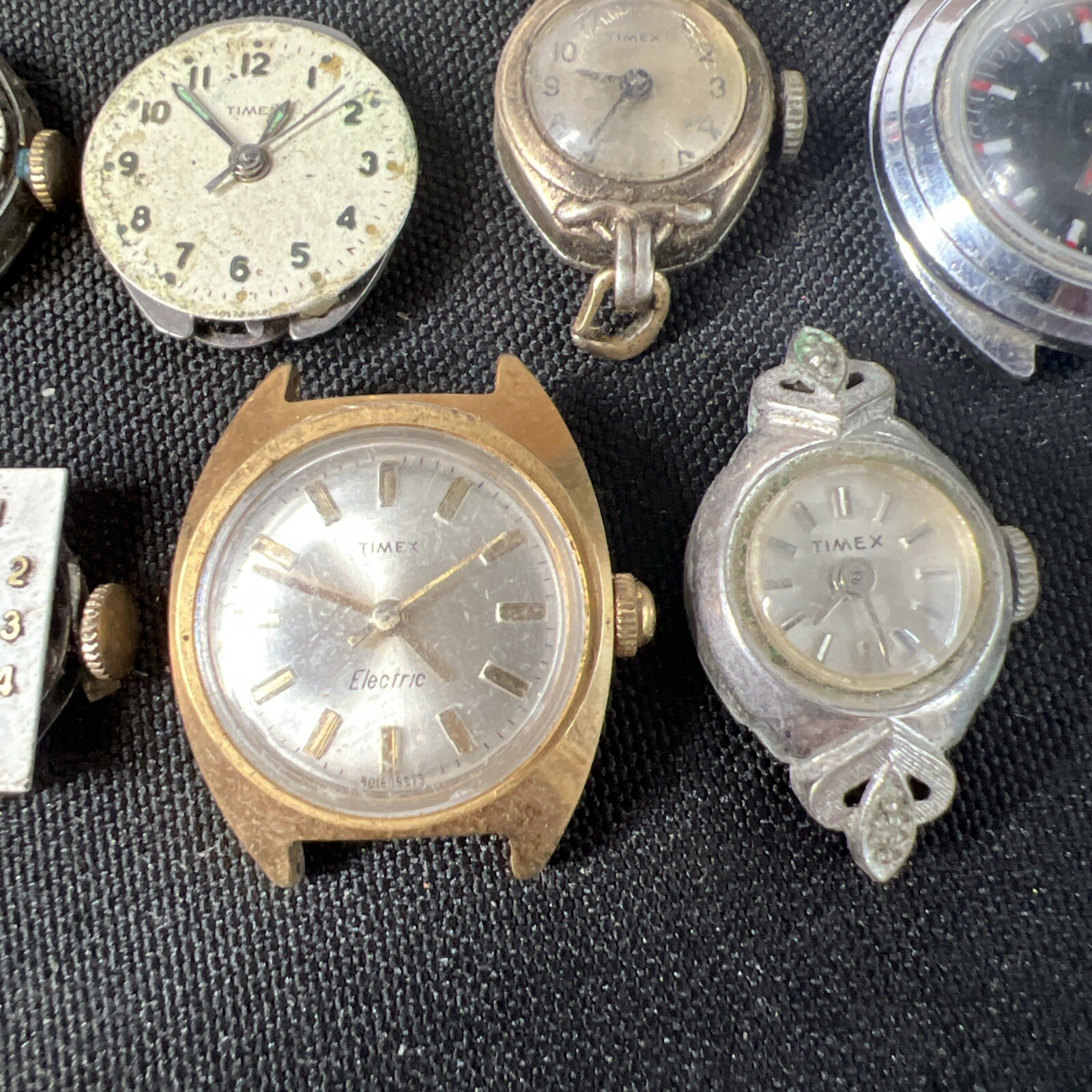 16 Lot Vintage Antique Ladies Watches TIMEX Military UFO Art Deco 60’s (parts)