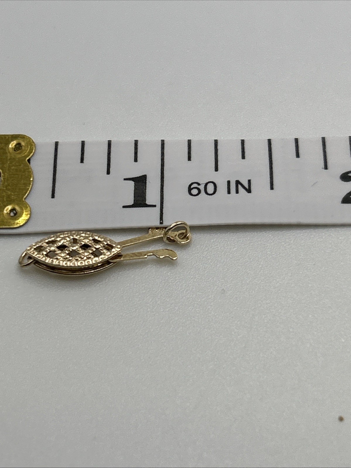 Vtg 14k Gold Filigree Fish Hook Clasp 11.6mm X 5.5mm Pearl/Bead Jewelry Making