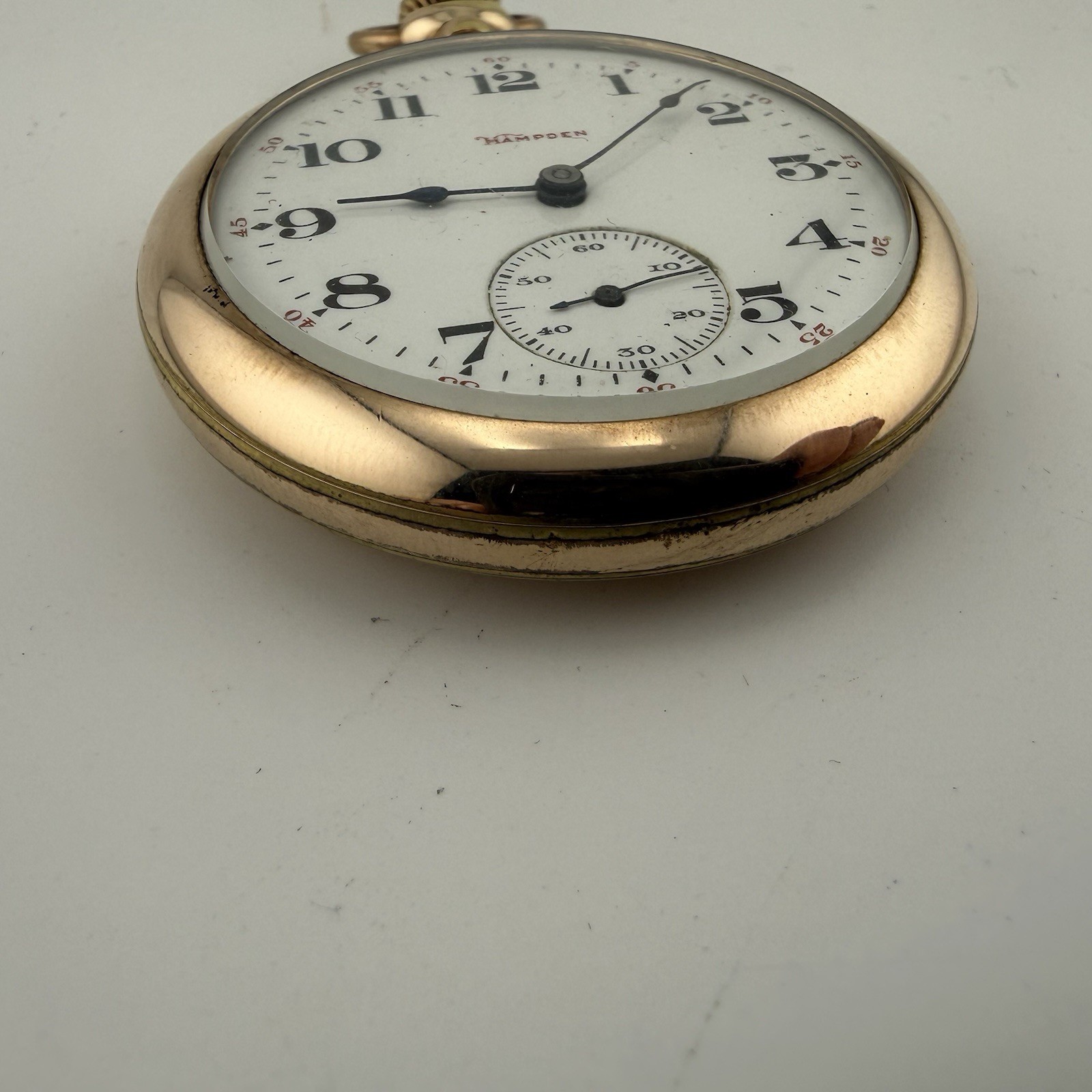 1907 Hampden General Stark 12s 15j Gold Filled Case Pocket Watch – Running