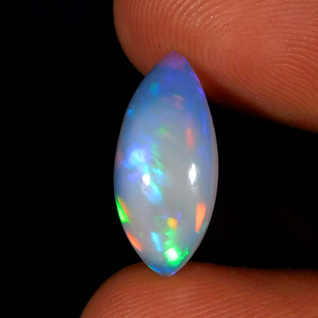 3.35Cts. Natural Play of Color Ethiopian Opal Marquise Cabochon Reiki Gemstone